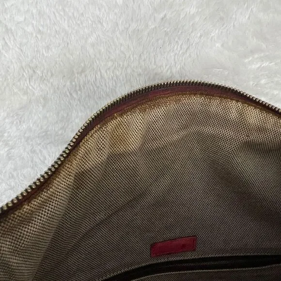 Vtg Dooney and Bourke Purse Shoulder Bag Brown Ostrich Leather - Picture 11 of 15